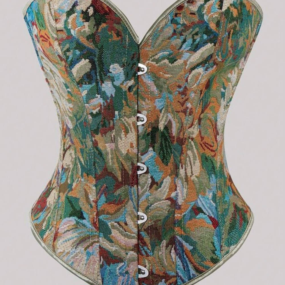 SHEIN Multicolor Floral Corset Top
